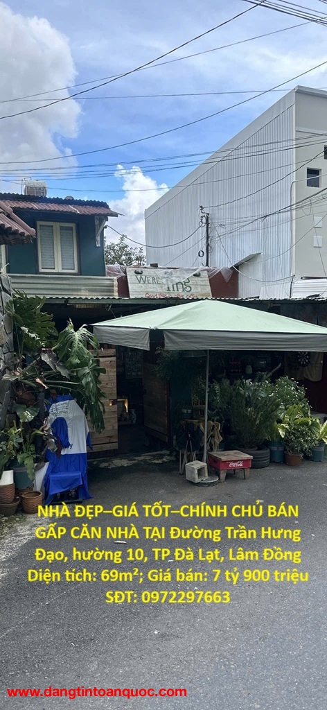 NHÀ ĐẸP–GIÁ TỐT–CHÍNH CHỦ BÁN GẤP CĂN NHÀ TẠI Đường Trần Hưng Đạo, hường 10, TP Đà Lạt, Lâm Đồng