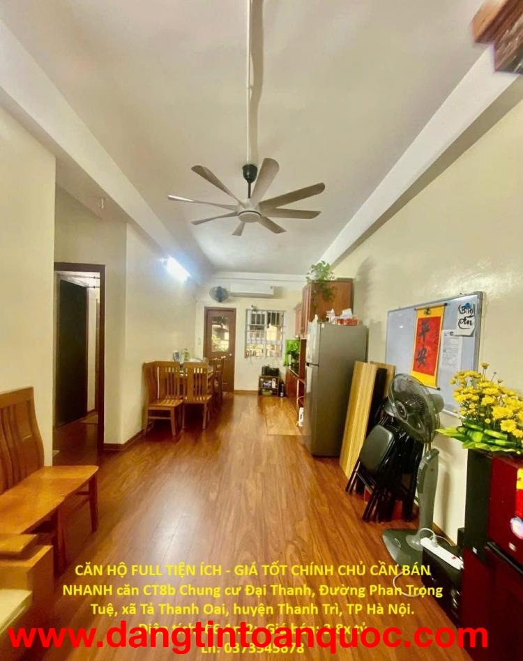 CĂN HỘ FULL TIỆN ÍCH - GIÁ TỐT CHÍNH CHỦ CẦN BÁN NHANH căn CT8b Chung cư Đại Thanh, h. Thanh Trì HN