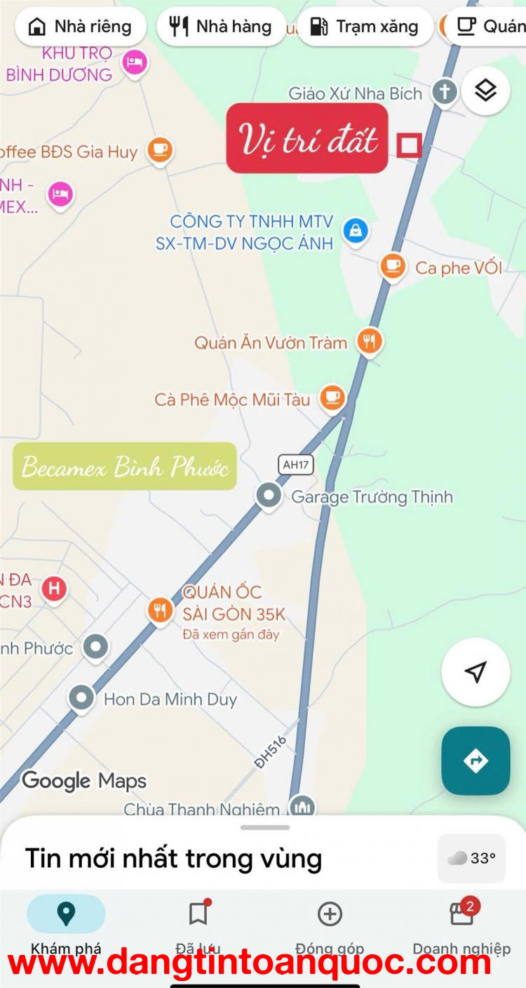 *CẦN BÁN GẤP ĐẤT GIÁ TỐT – XÃ NHA BÍCH, CHƠN THÀNH , TỈNH BÌNH PHƯỚC