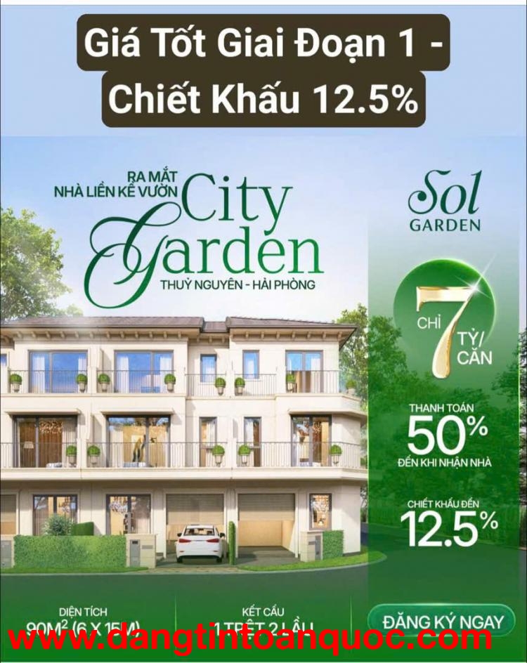 SOL GARDEN - Shophouse - Cạnh KCN VSIP TP. Hải Phòng - Trung tâm Hành chính mới TP. Thủy Nguyên