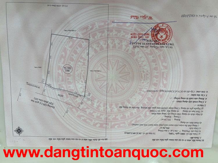 BÁN GẤP LÔ ĐẤT MẶT TIỀN ĐẸP - DIỆN TÍCH LỚN  – ĐÀ LẠT - LÂM ĐỒNG