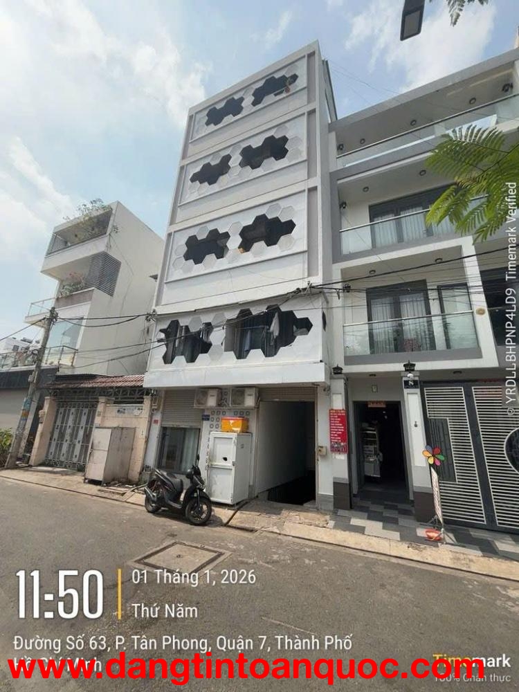 Quận 7, Căn Hộ Dịch Vụ 6 Tầng, 20 Phòng, 6x18m, 27 Tỷ, Tại KDC Tân Quy Đông, Bán Gấp