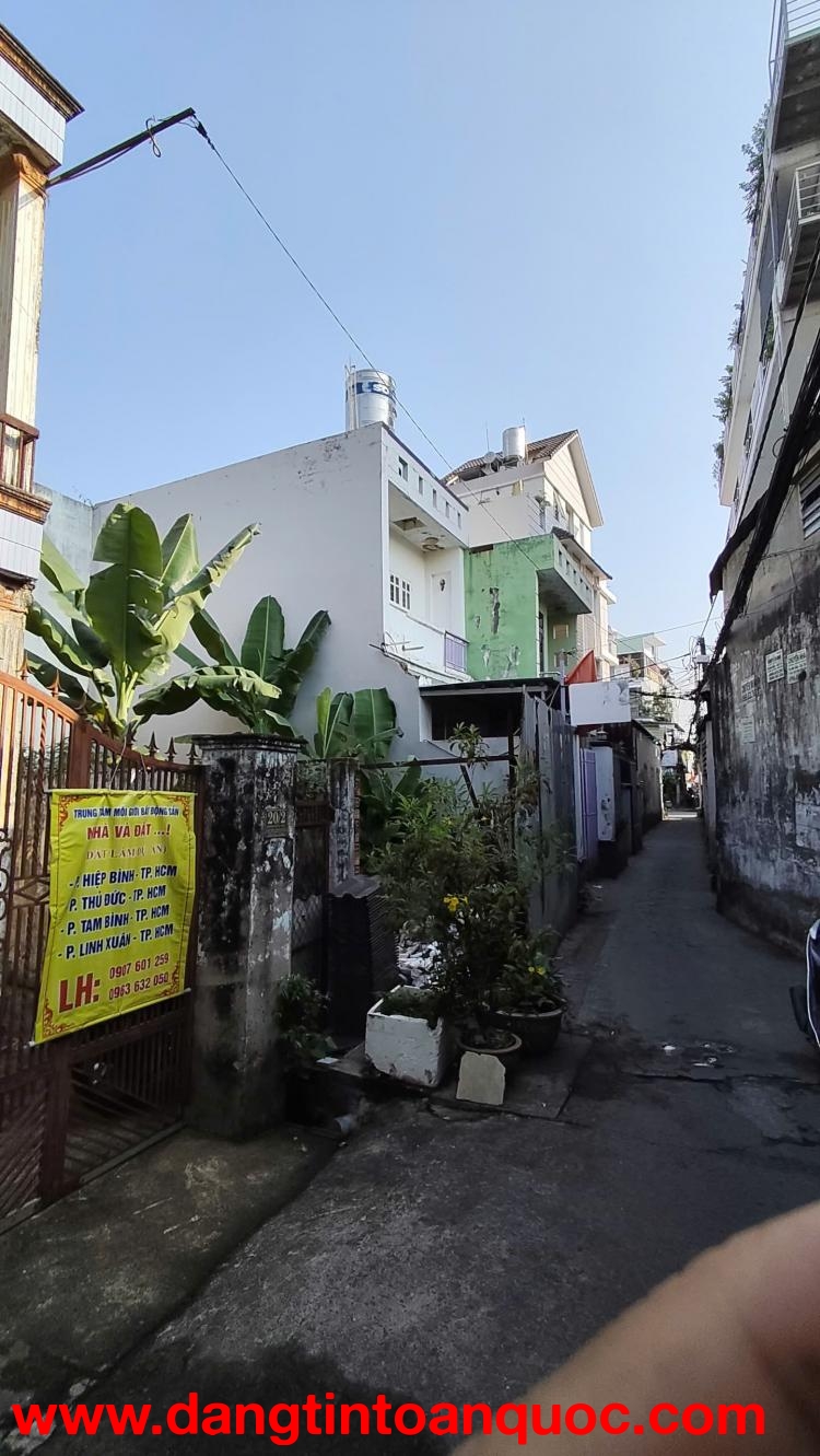 Bán Đất Tặng Nhà Góc 2 Mặt Tiền Hẻm Đường 25 – Hiệp Bình Chánh – TP Thủ Đức