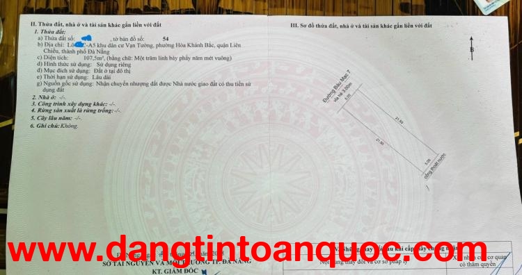 ????Bán đất đường đường Bàu Mạc 7 - Gần biển thoáng mát