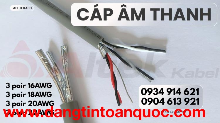 Cáp tín hiệu chống nhiễu 18AWG/ 22AWG Altek Kabel