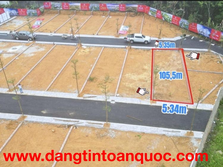 Cảnh báo - lô đất 2 mặt tiền siêu hiếm tại Hoà Lạc nằm sát QL21 - DT 105,5m2 full thổ cư, sẵn sổ