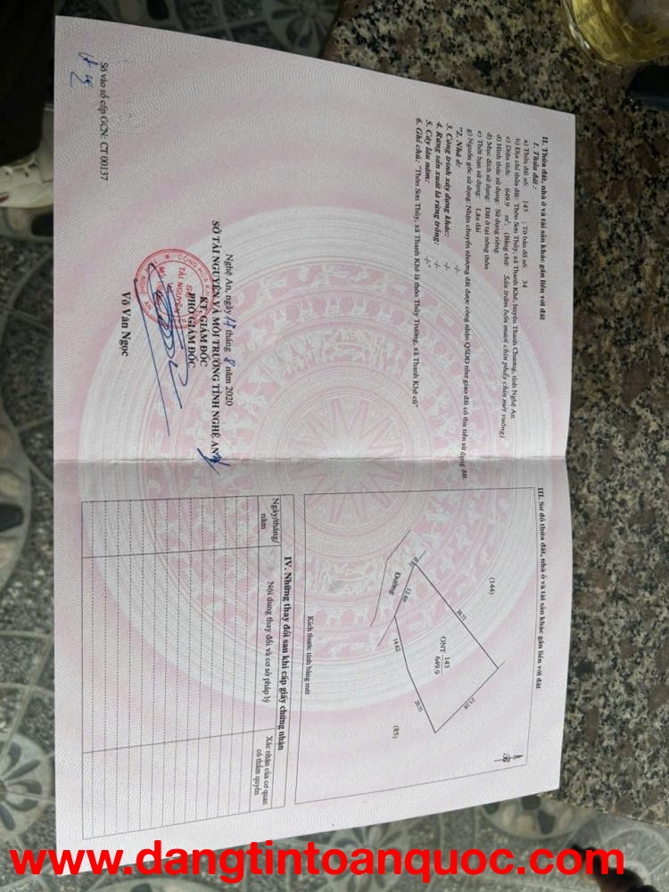 BÁN ĐẤT THỔ CƯ 100% – GIÁ TỐT – ĐẦU TƯ SINH LỜI