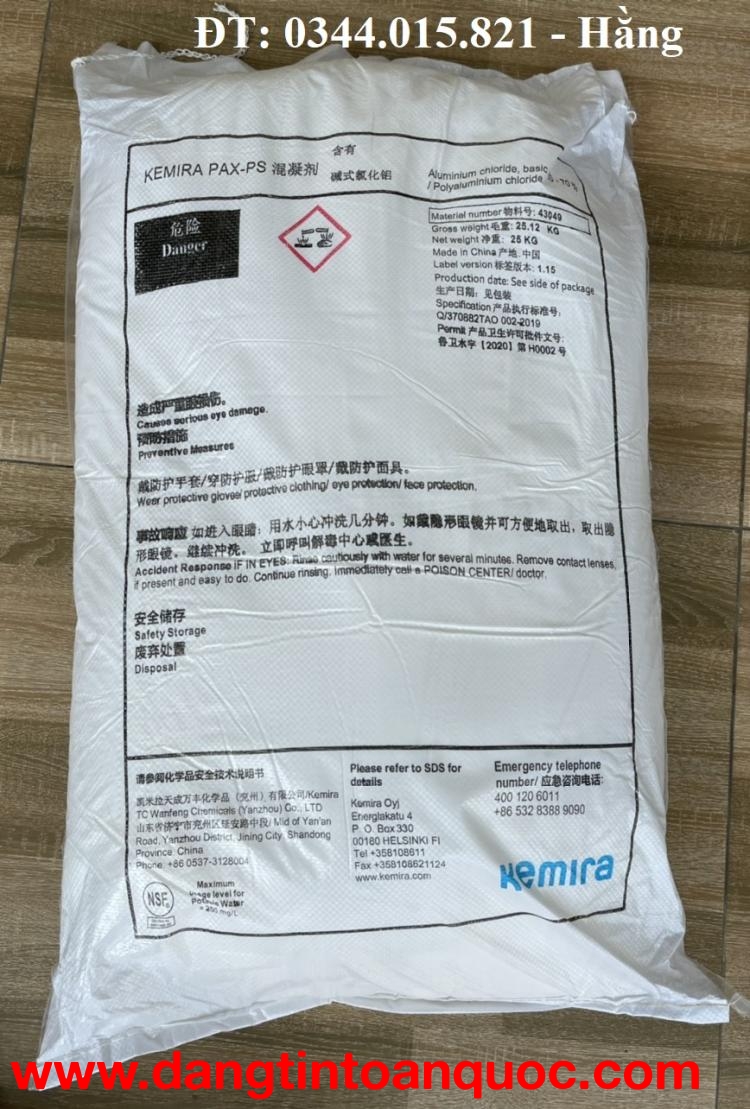 Lắng tụ PAC Phần Lan, loại bỏ cặn lơ lửng, xử lý nước ao nuôi