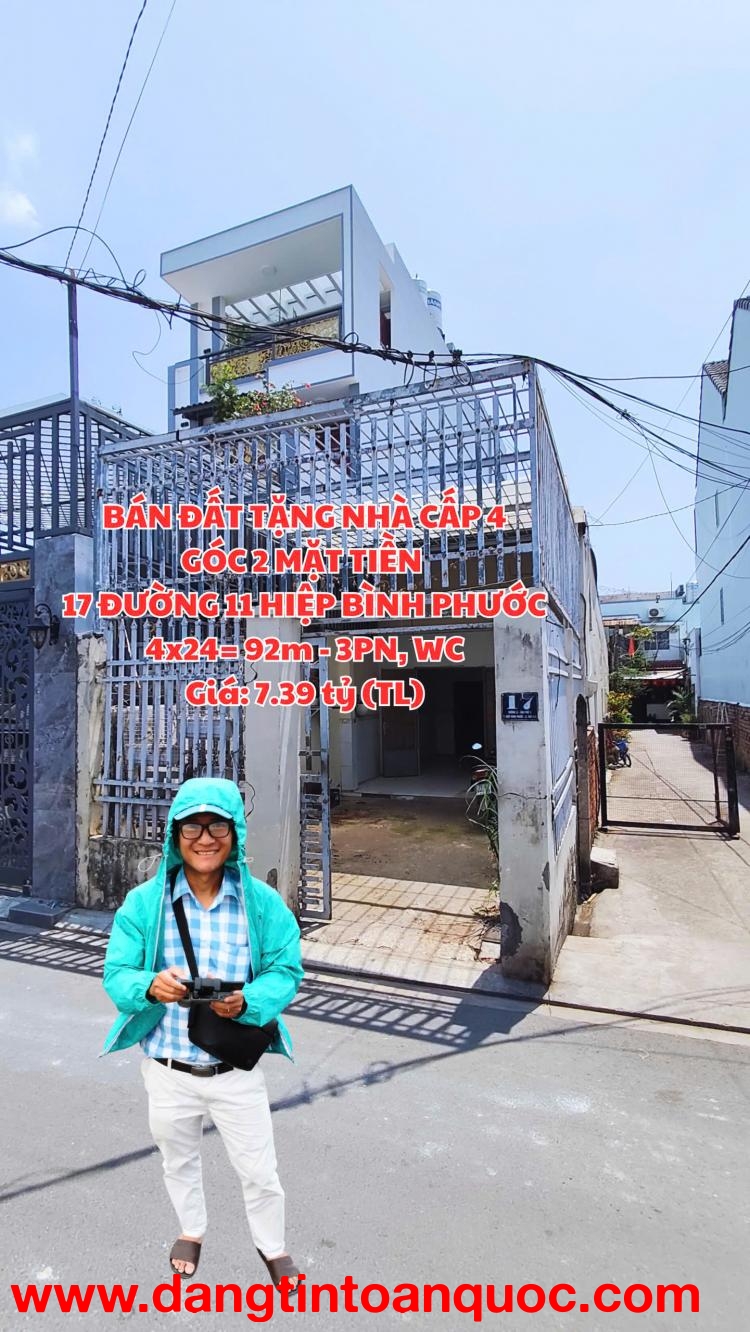 Bán Nhà Góc 2 Mặt Tiền Đường Số 11 – Hiệp Bình Phước – TP Thủ Đức