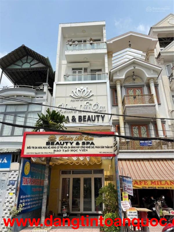 Mặt tiền Kinh doanh Nguyễn Văn Khối P9 DT 4.5x15m cn 65,1m2. Đúc 5 tầng mới. 11,9 tỷ