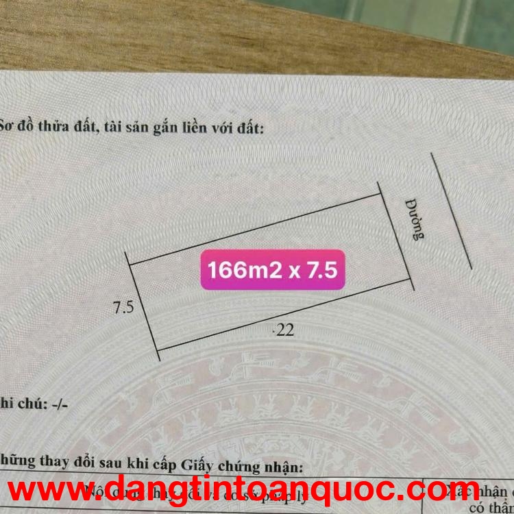 Bán lô góc 166m2 mặt tiền 7m tại quất lâm sát Flamingo hơn 1 tỷ