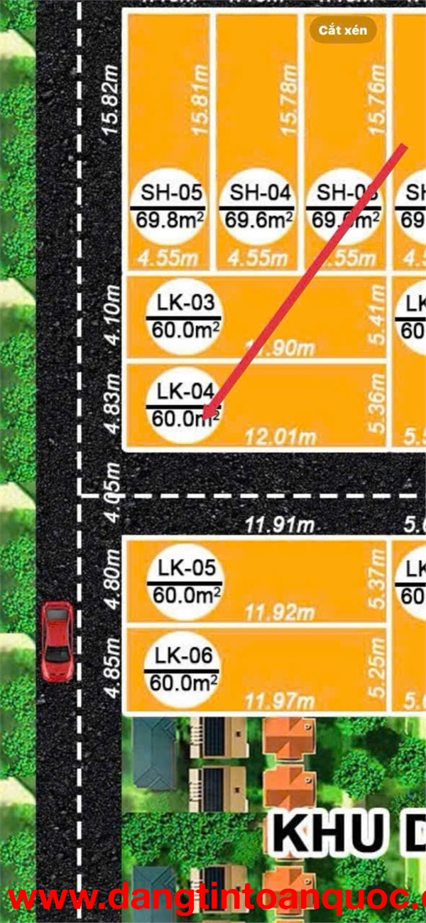 ĐẤT CHÍNH CHỦ - 2 MẶT TIỀN Lô LK-04 Chân Cầu Quang Thanh Nối Với Hải Phòng Và Hải Dương