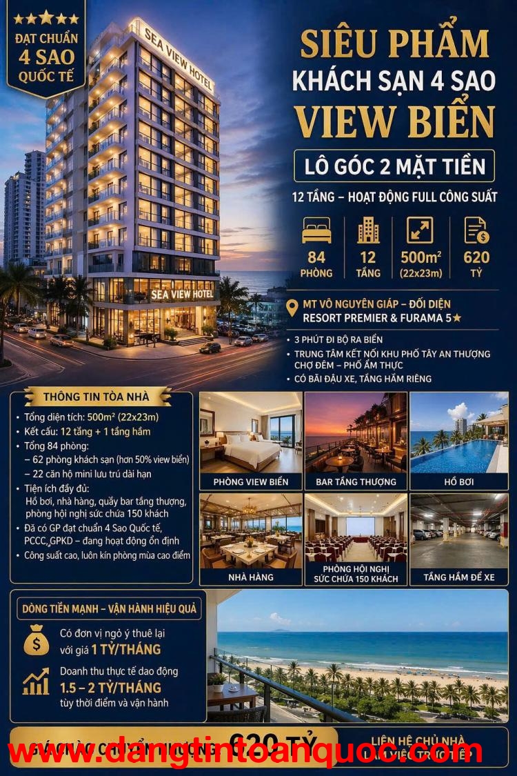 Đã lên đạt tiêu chuẩn 4 sao Quốc tế chủ tăng chào.