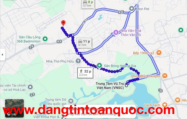 CHÍNH CHỦ BÁN LÔ ĐẤT HÒA LẠC, MẶT ĐƯỜNG TỈNH 420. CÁCH TRUNG TÂM VŨ TRỤ VIỆT NAM 2,3KM. VỊ TRÍ LÕI H