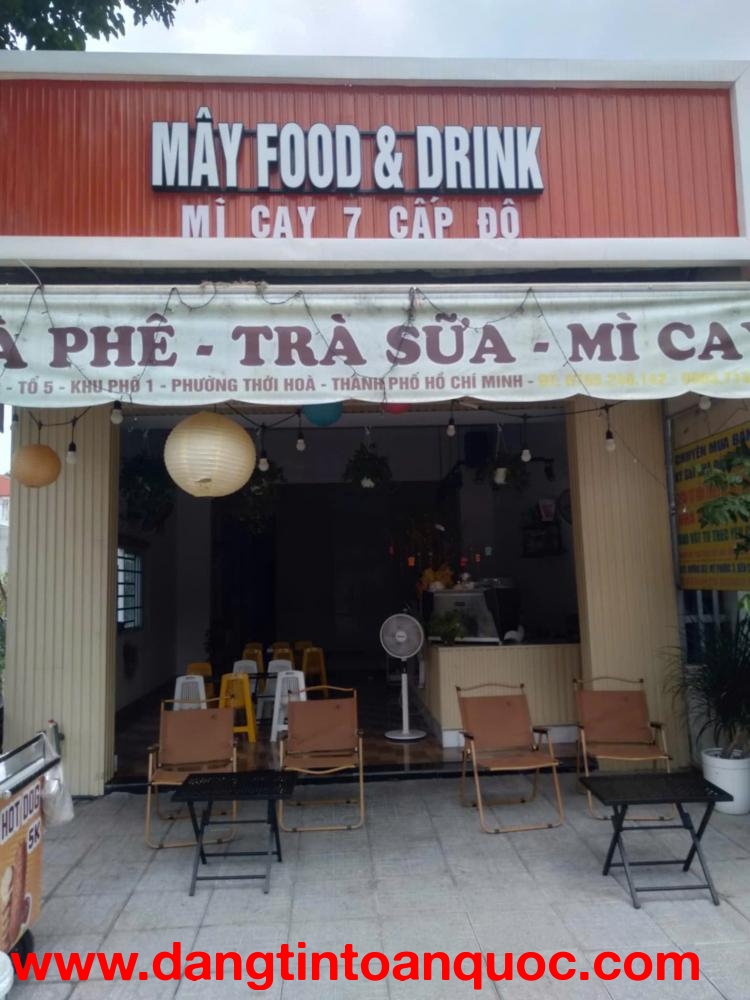 CHÍNH CHỦ CẦN SANG NHƯỢNG QUÁN KINH DOANH TẠI DI2, PHƯỜNG THỚI HOÀ, THỊ XÃ BẾN CÁT TỈNH BÌNH DƯƠNG –