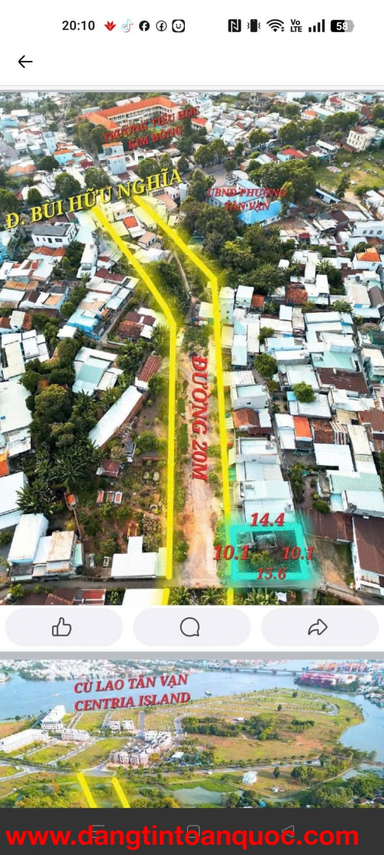 BÁN ĐẤT NỀN VỊ TRÍ ĐẸP – TRỤC CHÍNH VÀO KHU PHỨC HỢP CÙ LAO TÂN VẠN – GIÁ 4,7 TỶ