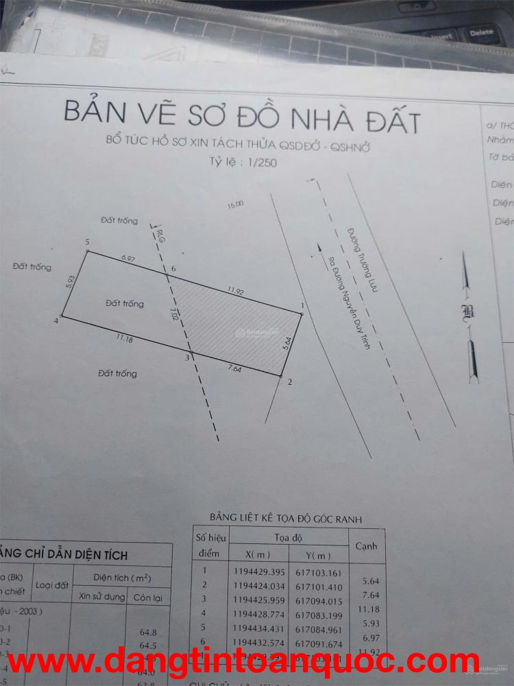 ĐẤT CHÍNH CHỦ - MẶT TIỀN Đường Trường Lưu, Phường Long Trường, Quận 9, Hồ Chí Minh