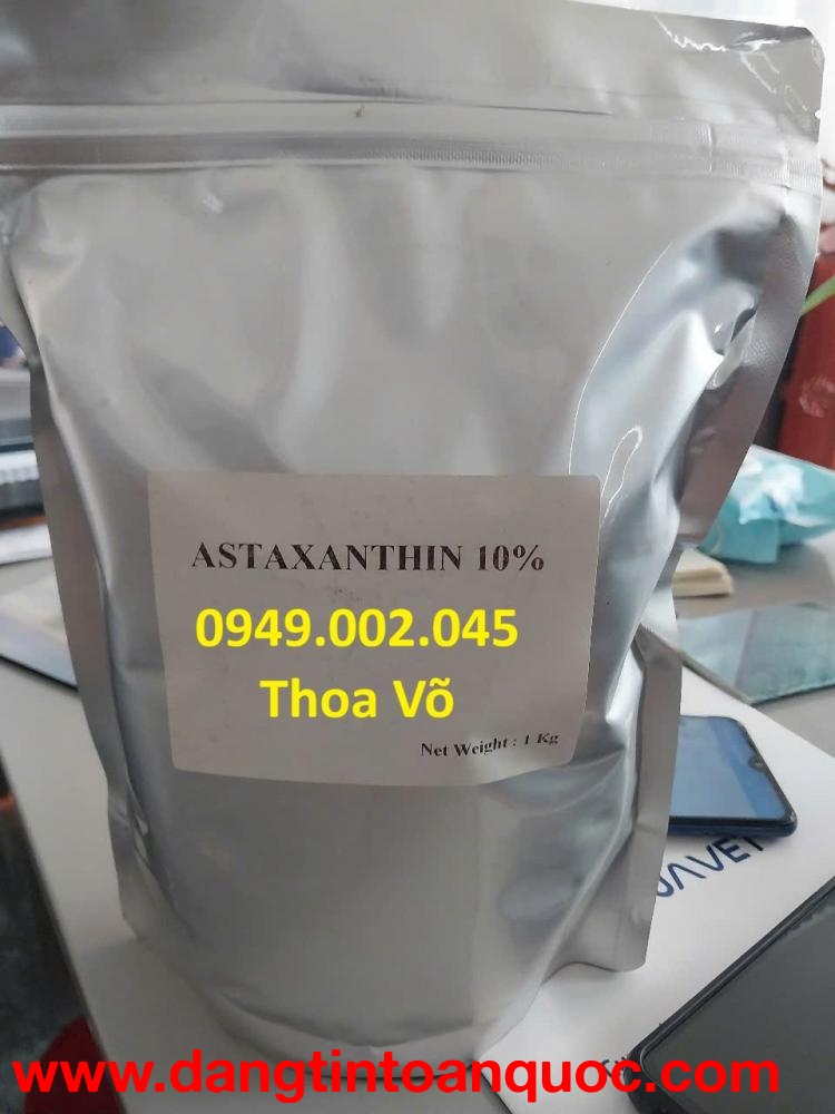 Astaxanthin 10% Gói 1kg Trung Quốc – Tăng Màu Tôm Cá, Chống Sốc, Tăng Đề Kháng