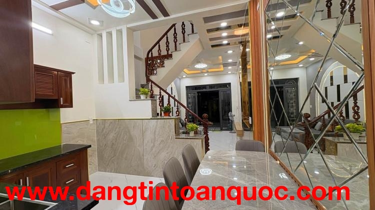 NHÀ ĐẸP-GIÁ TỐT NHÀ MỚI ĐẸP LUNG LINH 3 TẦNG-HẺM OTO 5m-HIỆP THÀNH-Q12- 5,x TỶ (x nhỏ xíu)