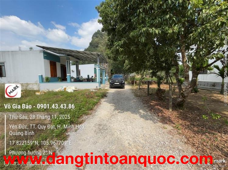 Tìm chủ mới cho lô đất đẹp tại Thôn Yên Thắng, Yên Hóa, Minh Hóa.