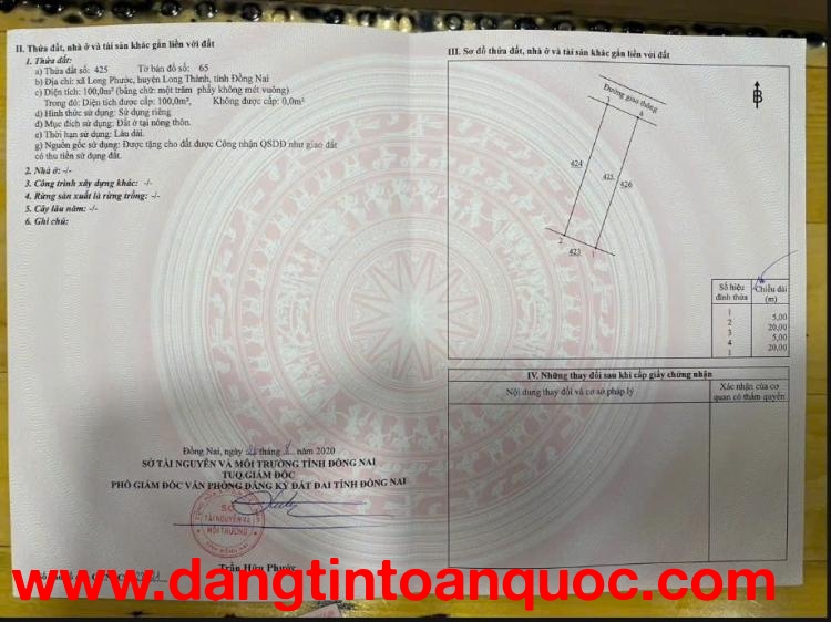 BÁN ĐẤT ĐẸP – GIÁ TỐT – CƠ HỘI ĐẦU TƯ HIẾM CÓ TẠI LONG PHƯỚC, ĐỒNG NAI