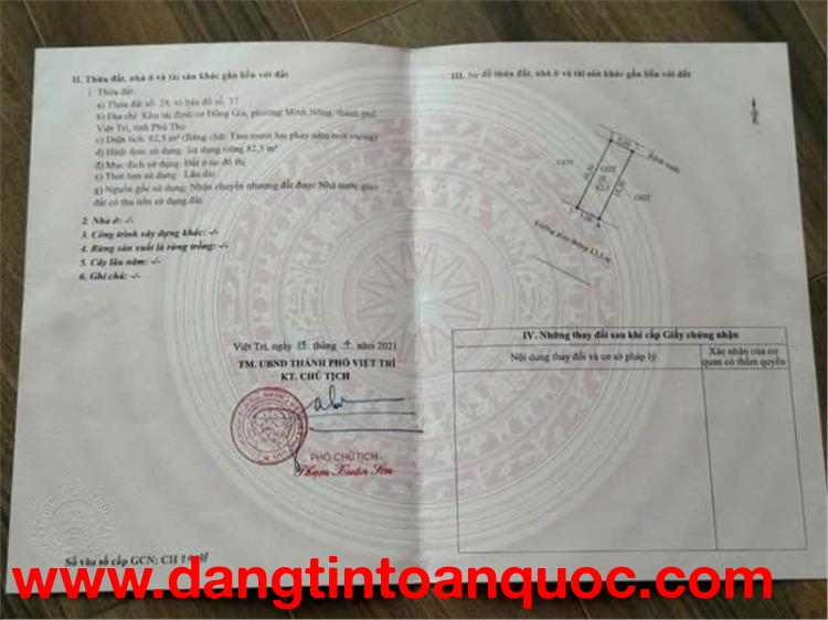 ĐẤT ĐẸP - CHÍNH CHỦ CẦN BÁN ĐẤT KĐT Đồng Gia, P. Việt Trì (Khu trung tâm của TP. Việt Trì) Phú Thọ