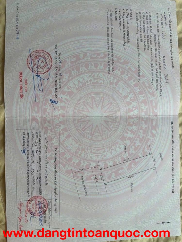 BÁN ĐẤT TĐC QUÂN KHU 3 – HẢI AN – TIỀM NĂNG TĂNG GIÁ – GIÁ 42TR/M²