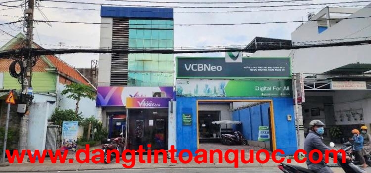 NHÀ MẶT TIỀN LÝ THƯỜNG KIỆT TT HÓC MÔN KHU NGÂN HÀNG CHỈ 12 TỶ