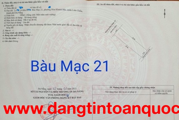 ????????Bán 1 cặp đất đường 7,5m Bàu Mạc 21 - đấu lưng đường Nguyễn An Ninh
