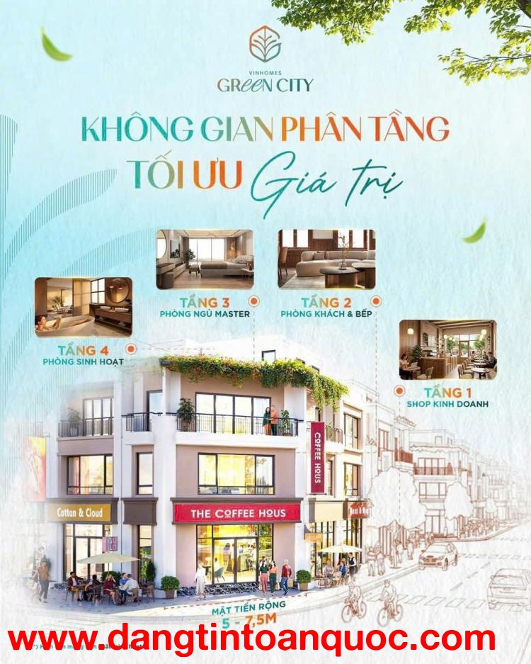 SIÊU PHẨM - VỐN NHỈNH 750 TRIỆU - SỞ HỮU NGAY NHÀ VINHOMES GREEN CITY