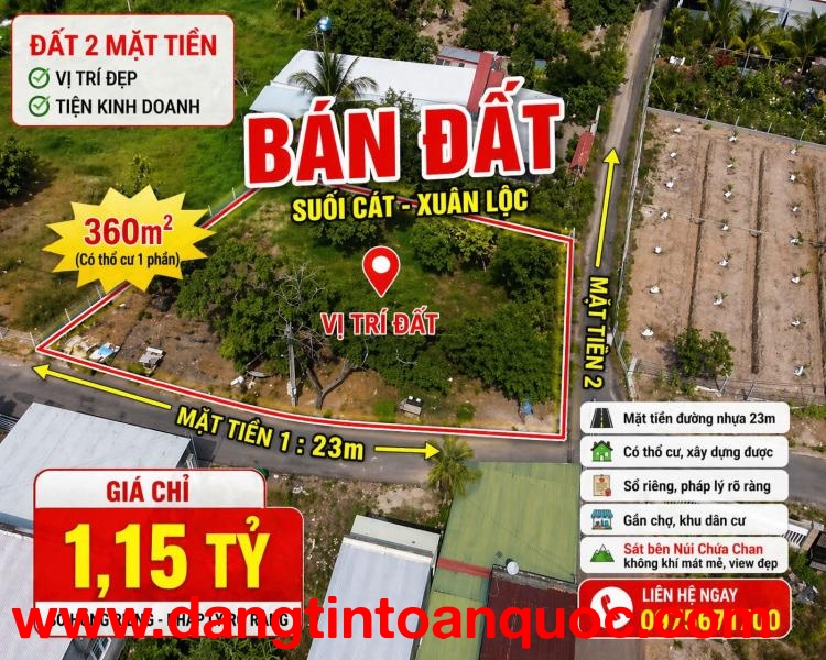 HOT – BÁN GẤP ĐẤT SUỐI CÁT GIÁ GIẢM SÂU