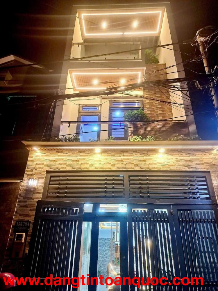 NHÀ MỚI 3 TẦNG (4x15) – ĐẸP KIÊN CỐ – GIÁ HƠN 5Đ HẺM 6M HUỲNH THỊ HAI, Q12