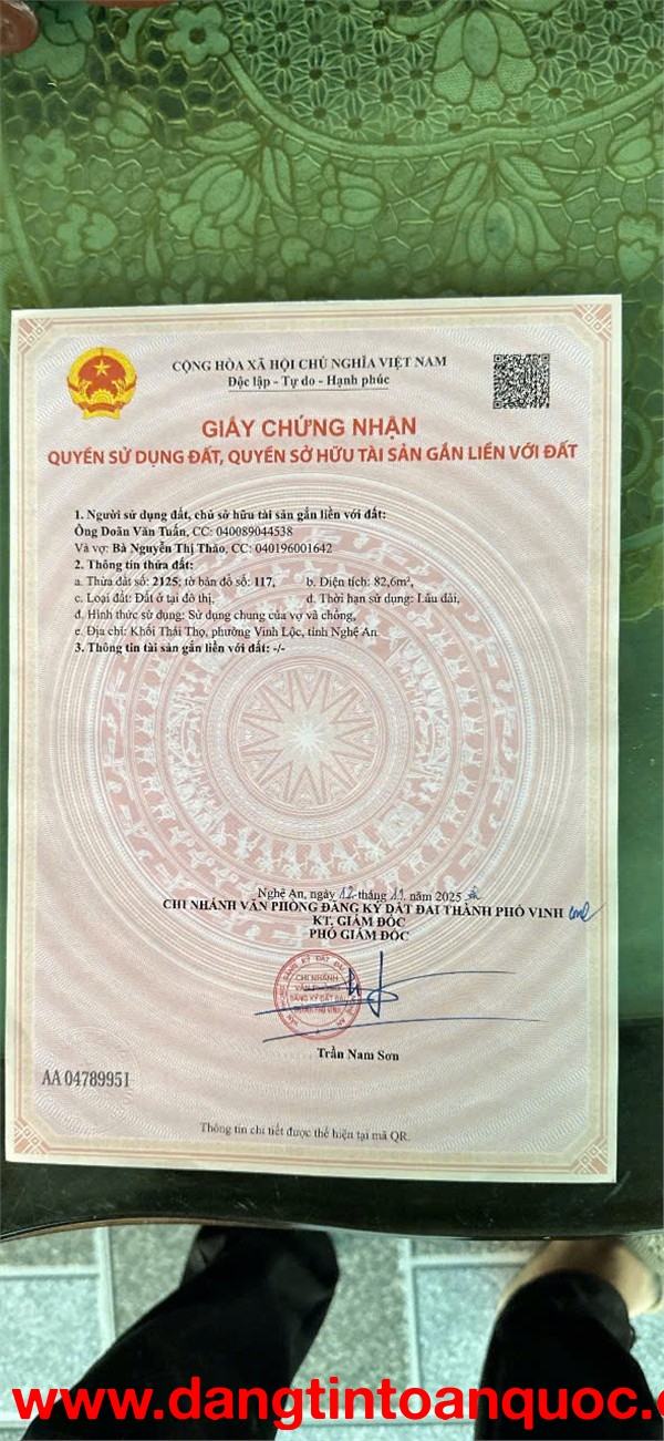 ĐẤT ĐẸP – GIÁ TỐT – CHÍNH CHỦ CẦN BÁN Tại Lê Viết Thuật, Nghi Thái, TP. Vinh, Nghệ An