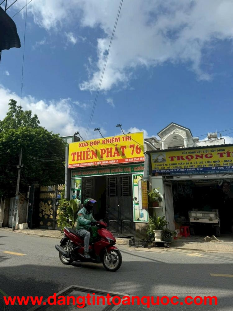 BÁN NHÀ MẶT TIỀN LIÊN KHU 2-5 – HIỆP THÀNH, Q.12 – GẦN LÊ VĂN KHƯƠNG CHỈ 80M