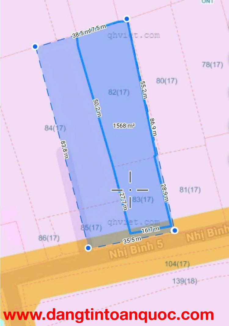 SIÊU HOT ĐẤT (35x83) MẶT TIỀN 8M NHỊ BÌNH 5, HÓC MÔN (XÃ ĐÔNG THẠNH, TP.HCM)