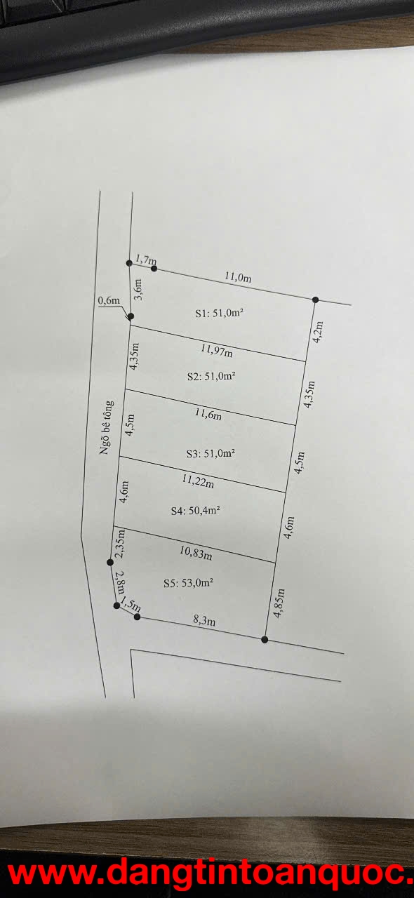 BÁN DÃY ĐẤT KHU CHỢ CẦU VỒNG – LÕI DU LỊCH – NGÕ THÔNG – GIÁ 22TR/M²
