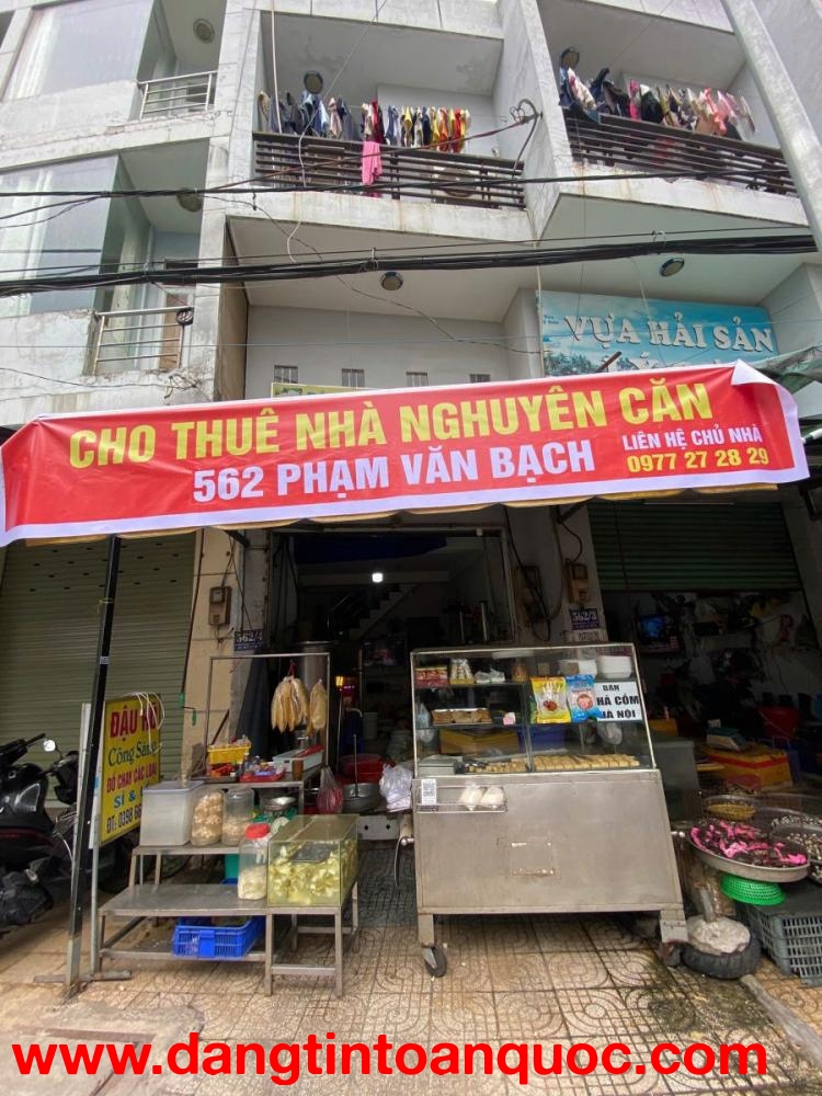 CHÍNH CHỦ CHO THUÊ NHÀ NGUYÊN CĂN SỐ 562 PHẠM VĂN BẠCH - PHƯỜNG 12 - GÒ VẤP