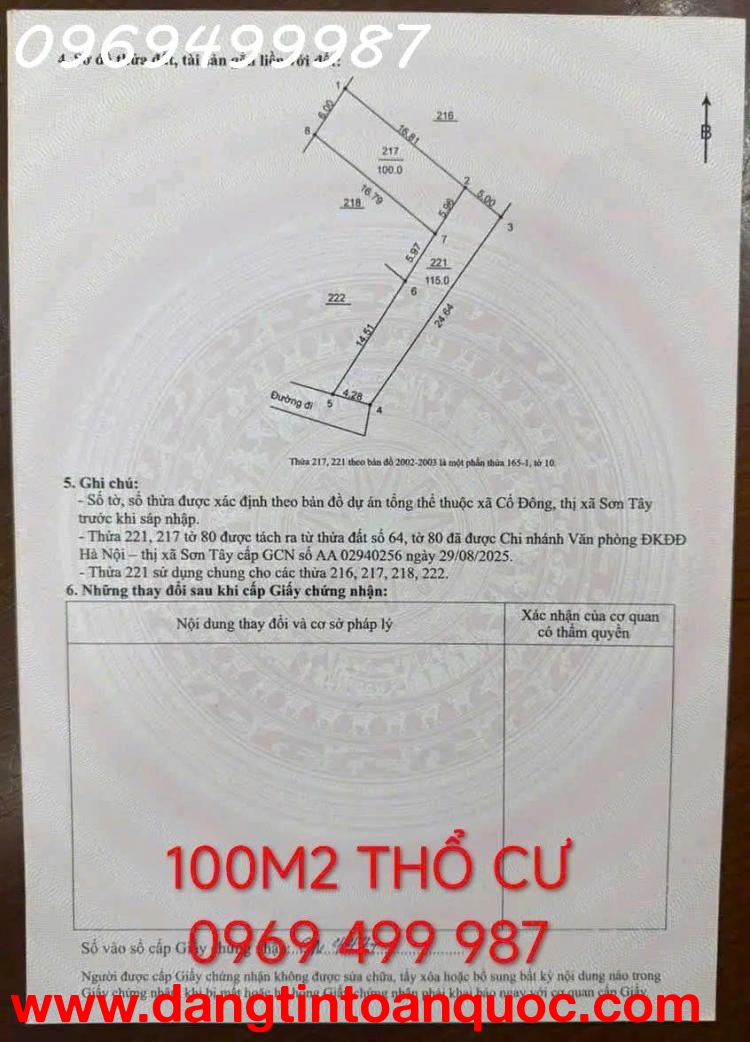 CẦN BÁN GẤP LÔ ĐẤT THỔ CƯ 100m² – GẦN ĐH FPT & KHU CÔNG NGHỆ CAO