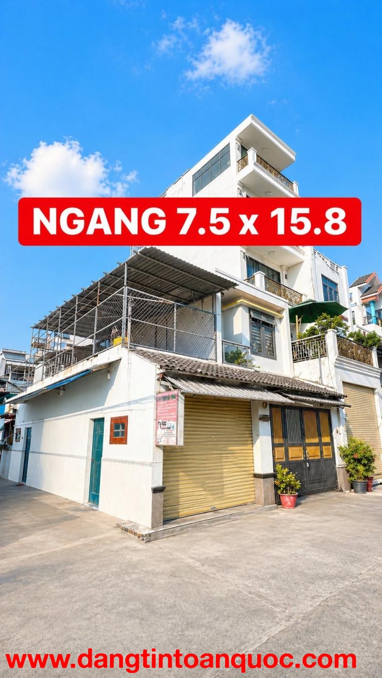 GIÁ TỐT KHU GÒ XOÀI –HXH THÔNG - 118M NGANG 7.5 – 2 MẶT THOÁNG – CHỈ NHỈNH 5