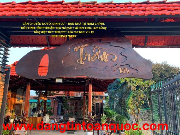 CẦN CHUYỂN NƠI Ở, ĐỊNH CƯ – BÁN NHÀ Tại NAM CHÍNH, ĐỨC LINH, BÌNH THUẬN