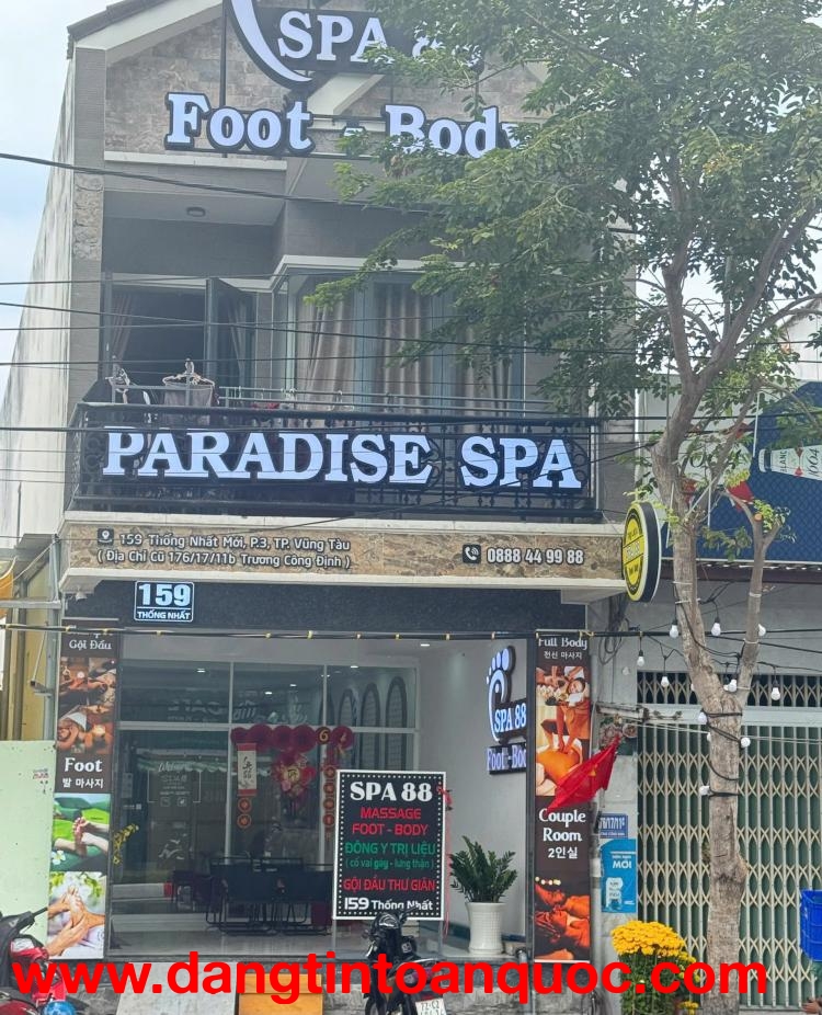 SANG NHƯỢNG TIỆM SPA MASSAGE FOOT BODY GIÁ TỐT CHỈ 299 TRIỆU TẠI  VŨNG TÀU
