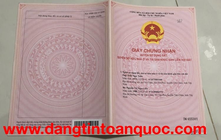 ht 2.5 tỷ Bán gấp nền đất tại xã Tân Phú tỉnh Tây Ninh