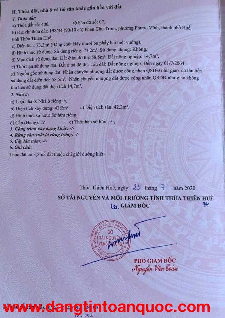 CHÍNH CHỦ CẦN BÁN 4 LÔ LIỀN KỀ tại Đường Phan Chu Trinh, TP. Huế