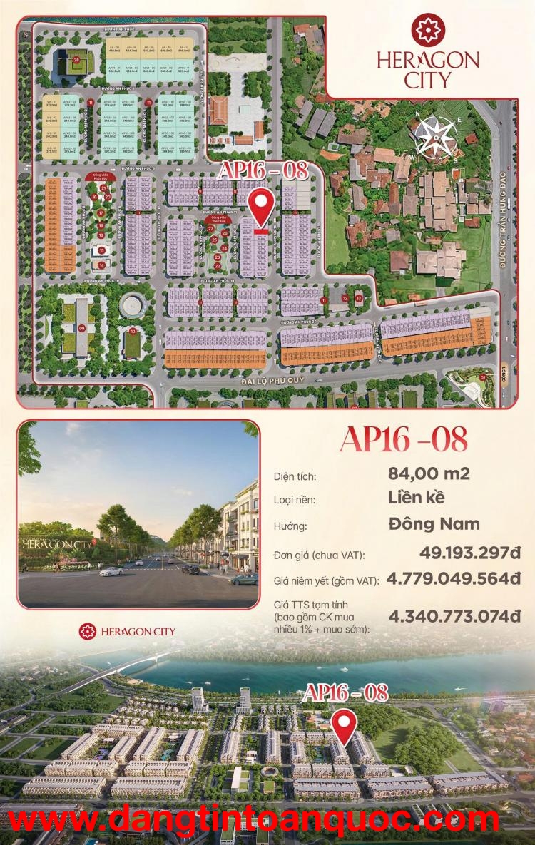 HERAGON CITY –  HẠ TẦNG ĐẸP NHẤT THANH HÓA. SẴN SỔ. CĐT: 0966 343 969