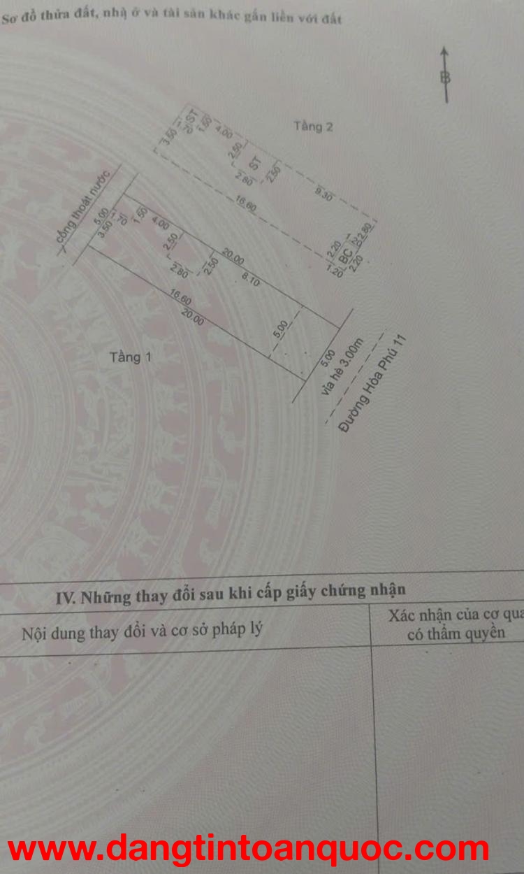 Bán nhà 2 tầng 2 mê đường Hòa Phú 11 - VIEW công viên
