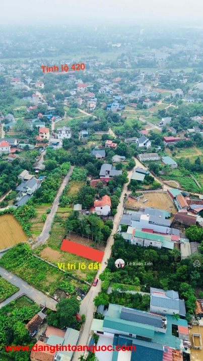 Bán lô đất 156m2 full thổ, xây trọ ngay, mặt tiền 6m, trục chính thôn tại Hòa Lạc. Chỉ 38 triệu/m2
