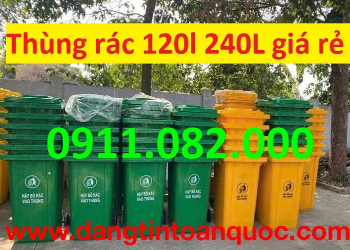Giao hàng nhanh- giá rẻ thùng rác 120l 240l tại an giang-lh 0911082000