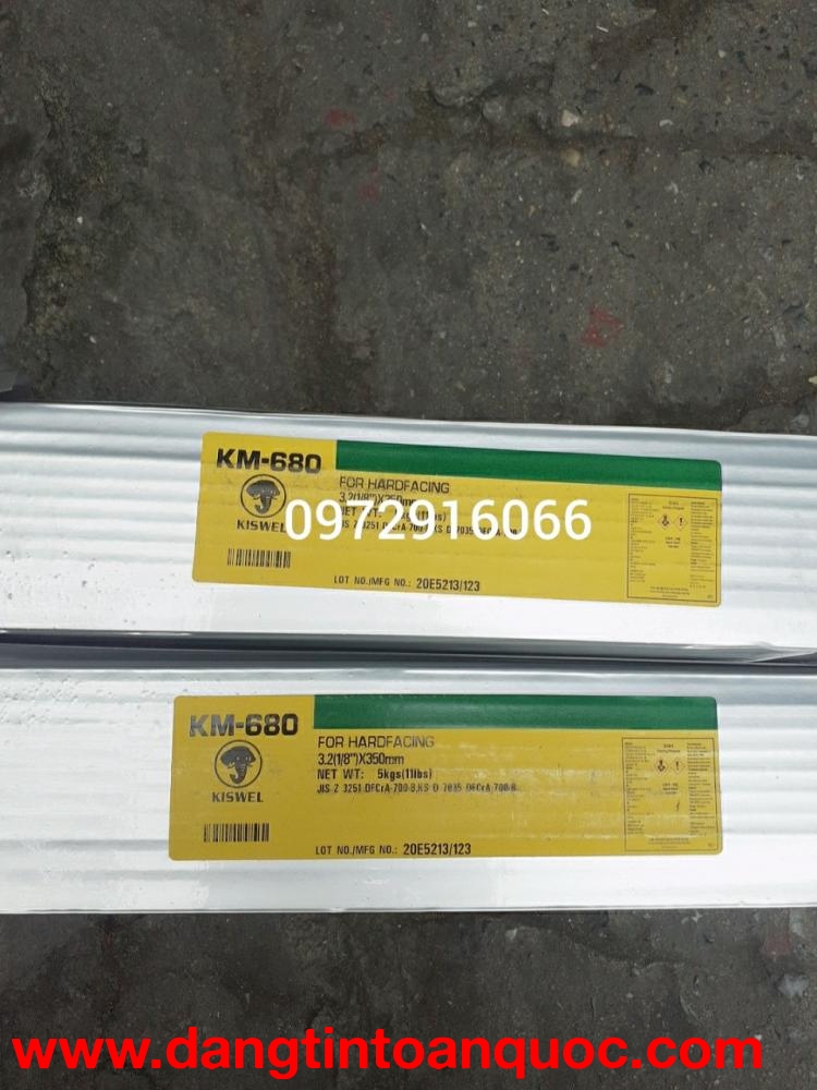 Que hàn chịu mài mòn KM-680 Kiswel