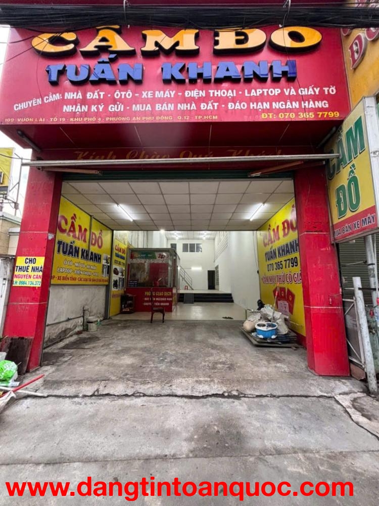 CHO THUÊ NHÀ NGUYÊN CĂN MẶT TIỀN – VỊ TRÍ ĐẸP QUẬN 12