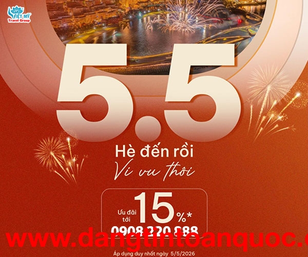 Sun PhuQuoc Airways ưu đãi vé ngày đôi 5/5